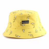 Cap Banana Print Yellow Hat